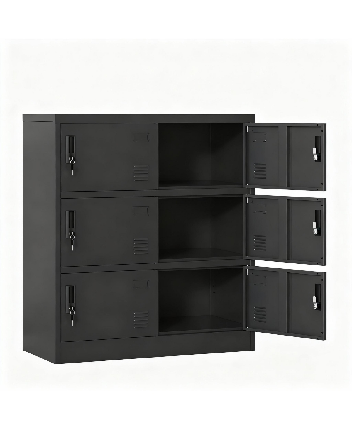 Yigii 6-Door Metal Locker with Vents, Locks, Card Slots for Home, School, Gym Yigii 6-Door Metal Locker with Vents, Locks, Card Slots for Home, School, Gym