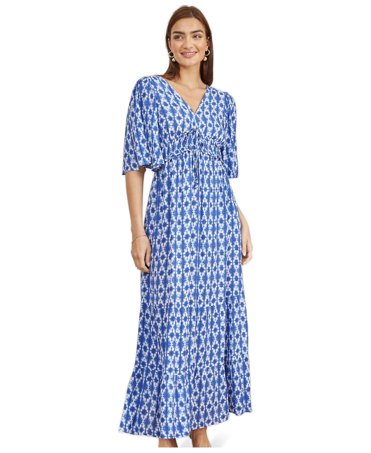 Yumi Women’s Cross Over Back Maxi Dress – Blue Yumi Women’s Cross Over Back Maxi Dress – Blue