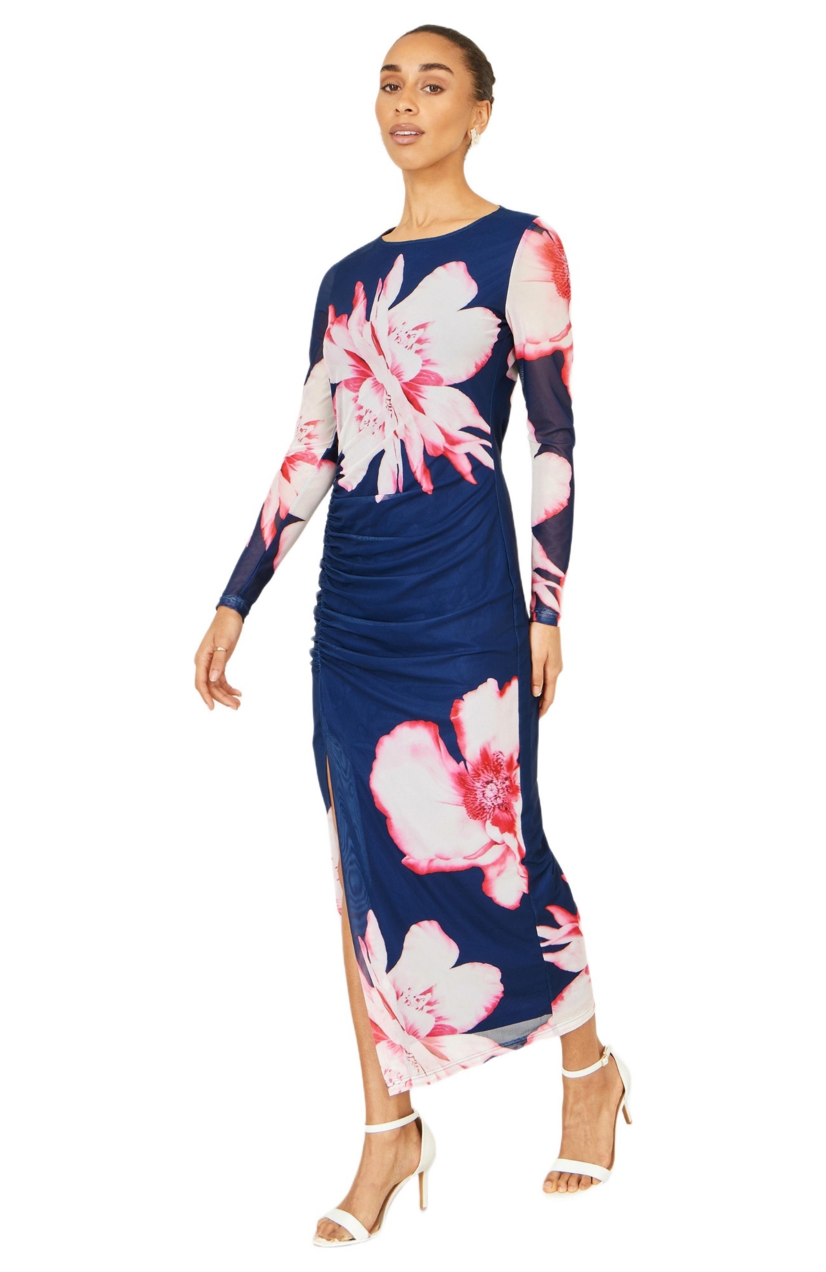 Yumi Women’s Long Sleeve Mesh Maxi Dress – Navy Yumi Women’s Long Sleeve Mesh Maxi Dress – Navy