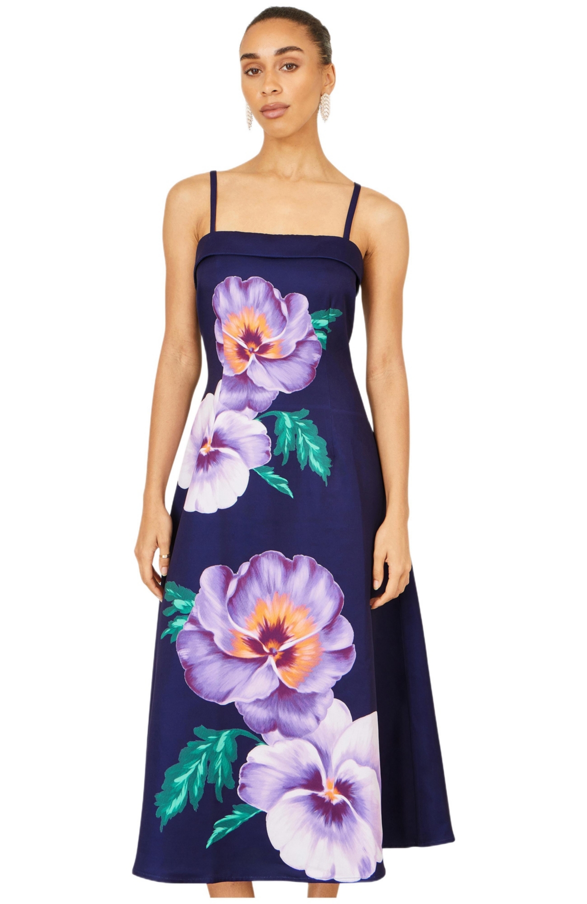 Yumi Women’s Pansy Strappy Midi Dress – Navy Yumi Women’s Pansy Strappy Midi Dress – Navy
