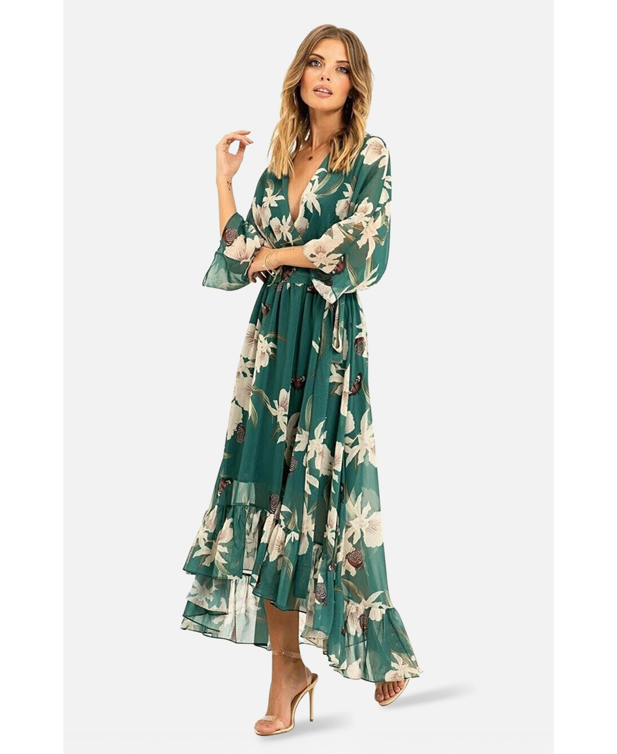 Yumi Women’s Sleeve Dress – Green Yumi Women’s Sleeve Dress – Green