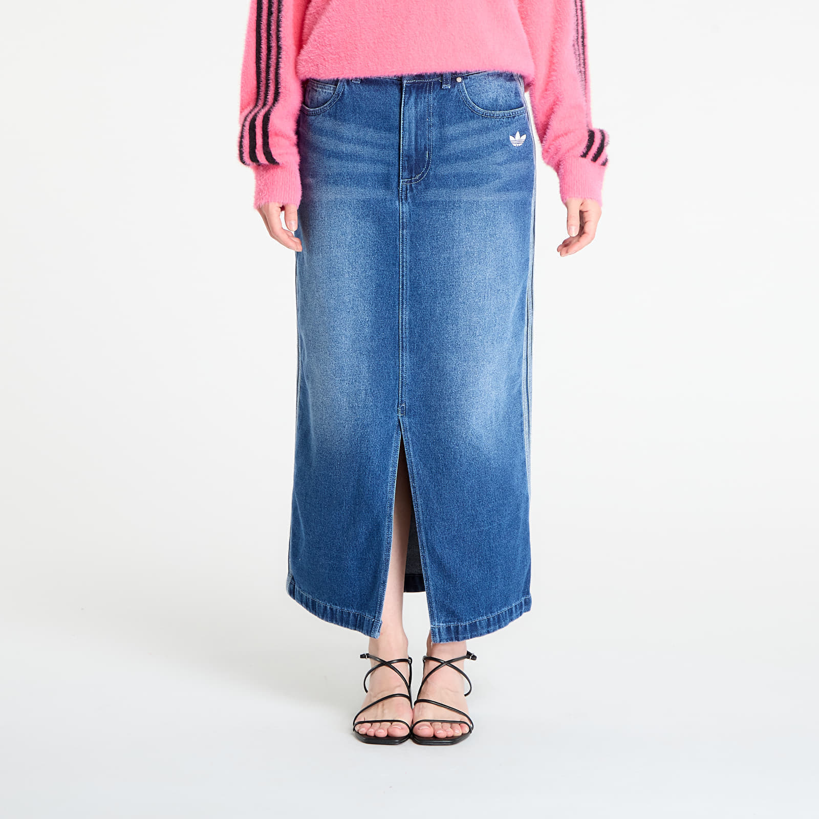 adidas Adicolor 3-Stripes Denim Pencil Skirt Indigo Denim S/36 adidas Adicolor 3-Stripes Denim Pencil Skirt Indigo Denim S/36