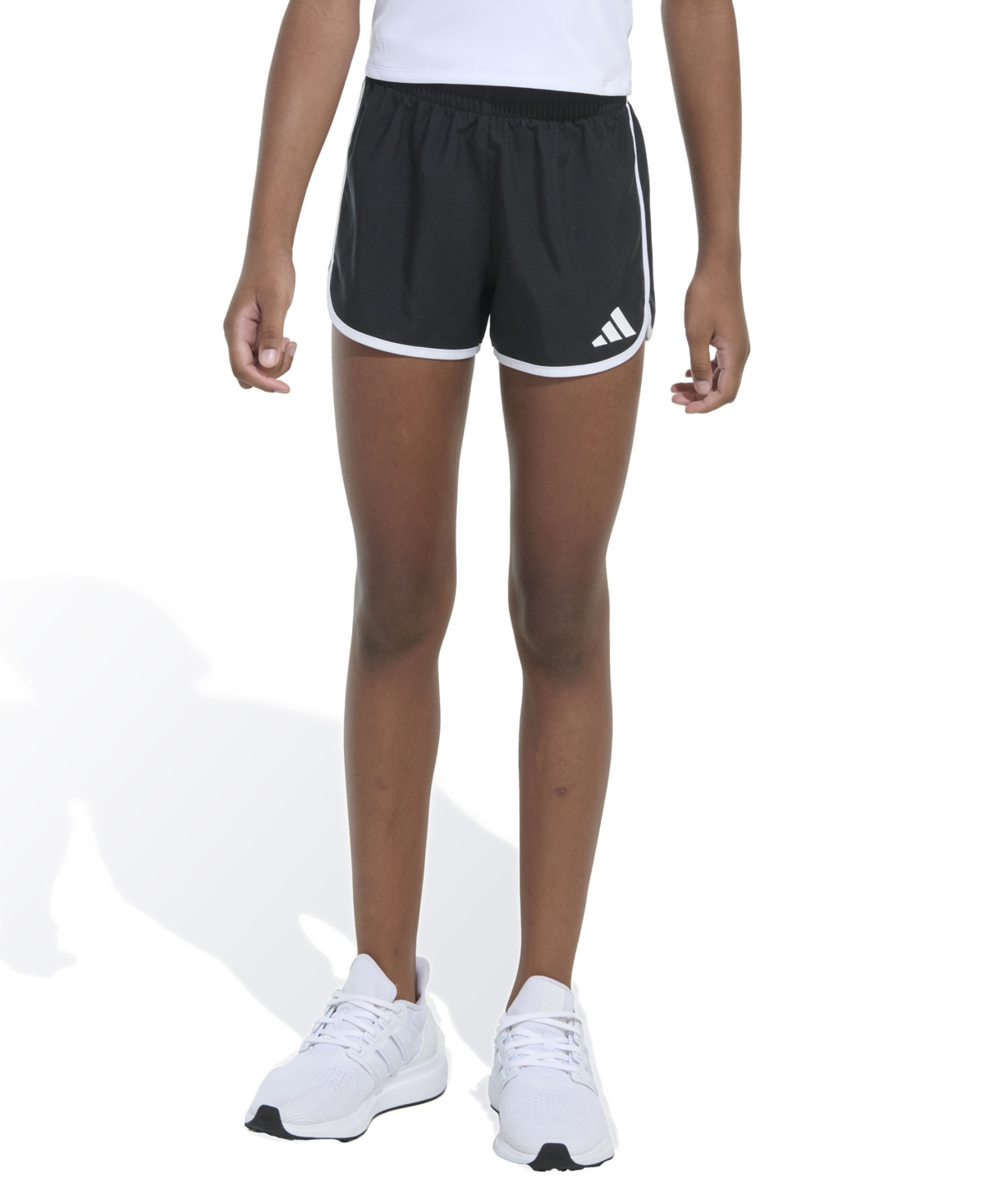 adidas Girls 8-16 Pacer Pull-On Shorts – Black adidas Girls 8-16 Pacer Pull-On Shorts – Black