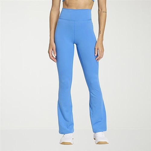 adidas Womens High Rise Knit Active Flare Full Length Leggings, Small, Blue adidas Womens High Rise Knit Active Flare Full Length Leggings, Small, Blue