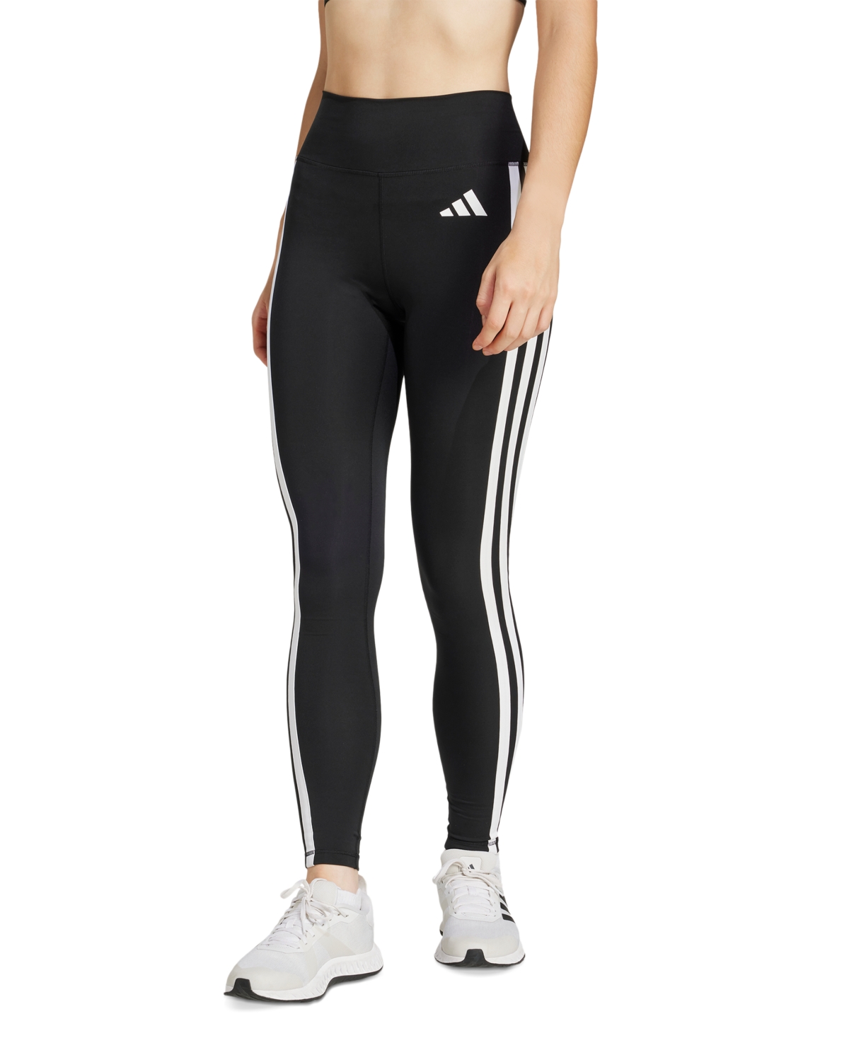 adidas Women’s Optime Essentials 7/8 Leggings – Black/White adidas Women’s Optime Essentials 7/8 Leggings – Black/White