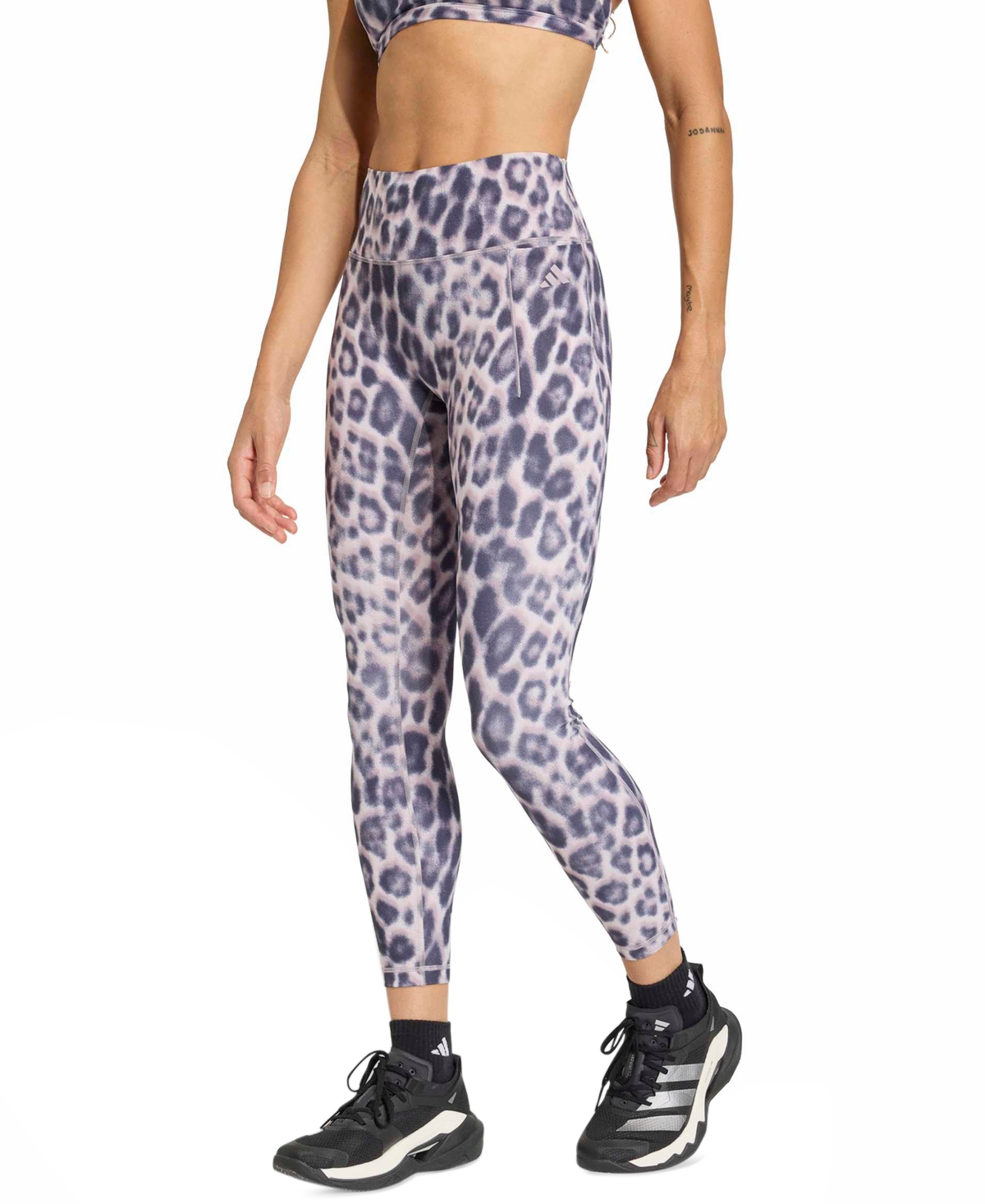 adidas Women’s Optime Leopard 7/8 Leggings – Shadow Navy/Ice Purple