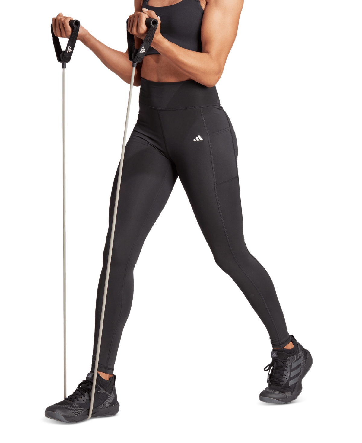 adidas Women’s Optime Moisture-Wicking Full-Length Leggings – Black adidas Women’s Optime Moisture-Wicking Full-Length Leggings – Black