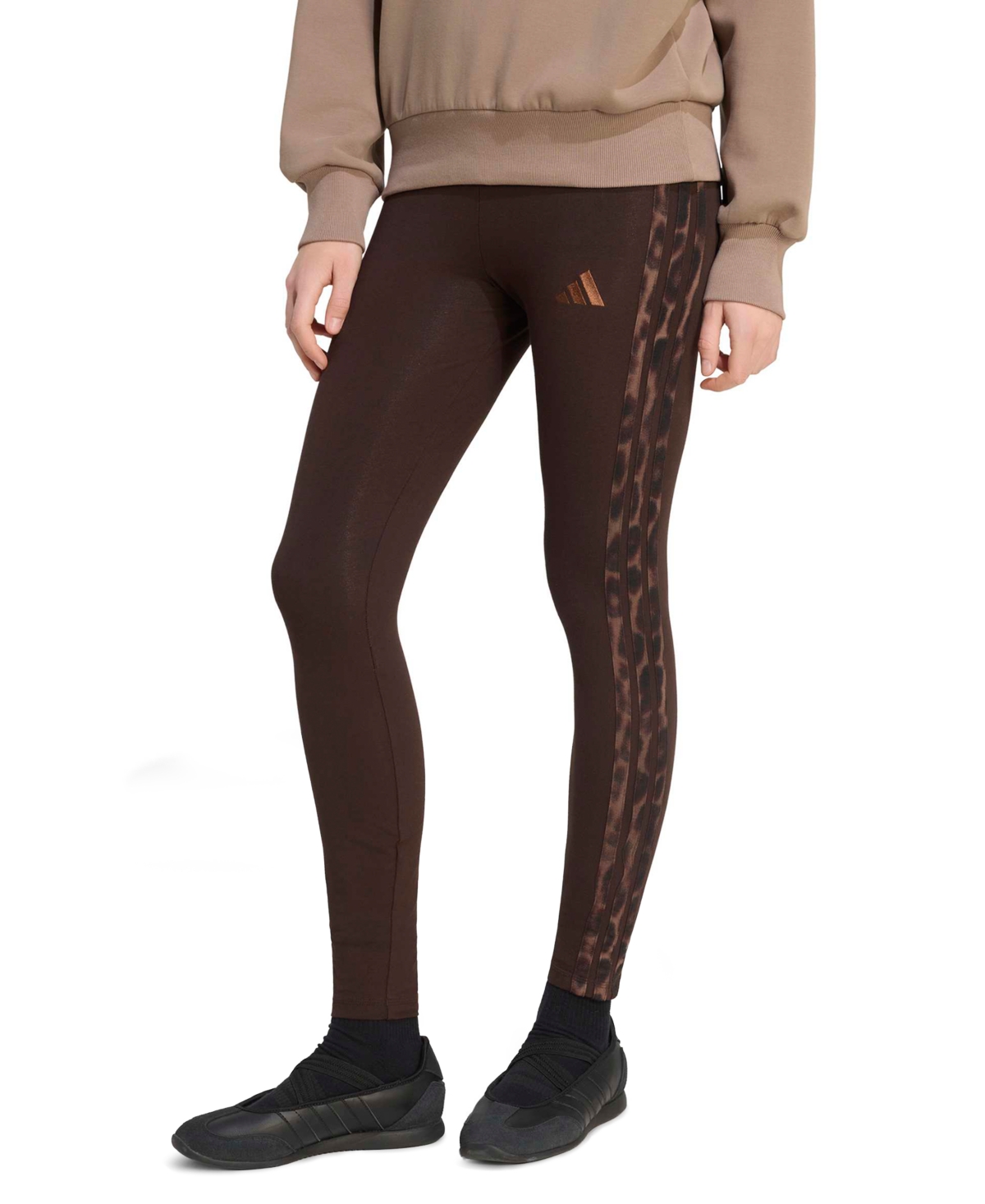 adidas Women’s Seasonal Essentials Animal Print 3-Stripes Leggings – Aurora Coffee/Multicolor/Preloved Brown adidas Women’s Seasonal Essentials Animal Print 3-Stripes Leggings – Aurora Coffee/Multicolor/Preloved Brown