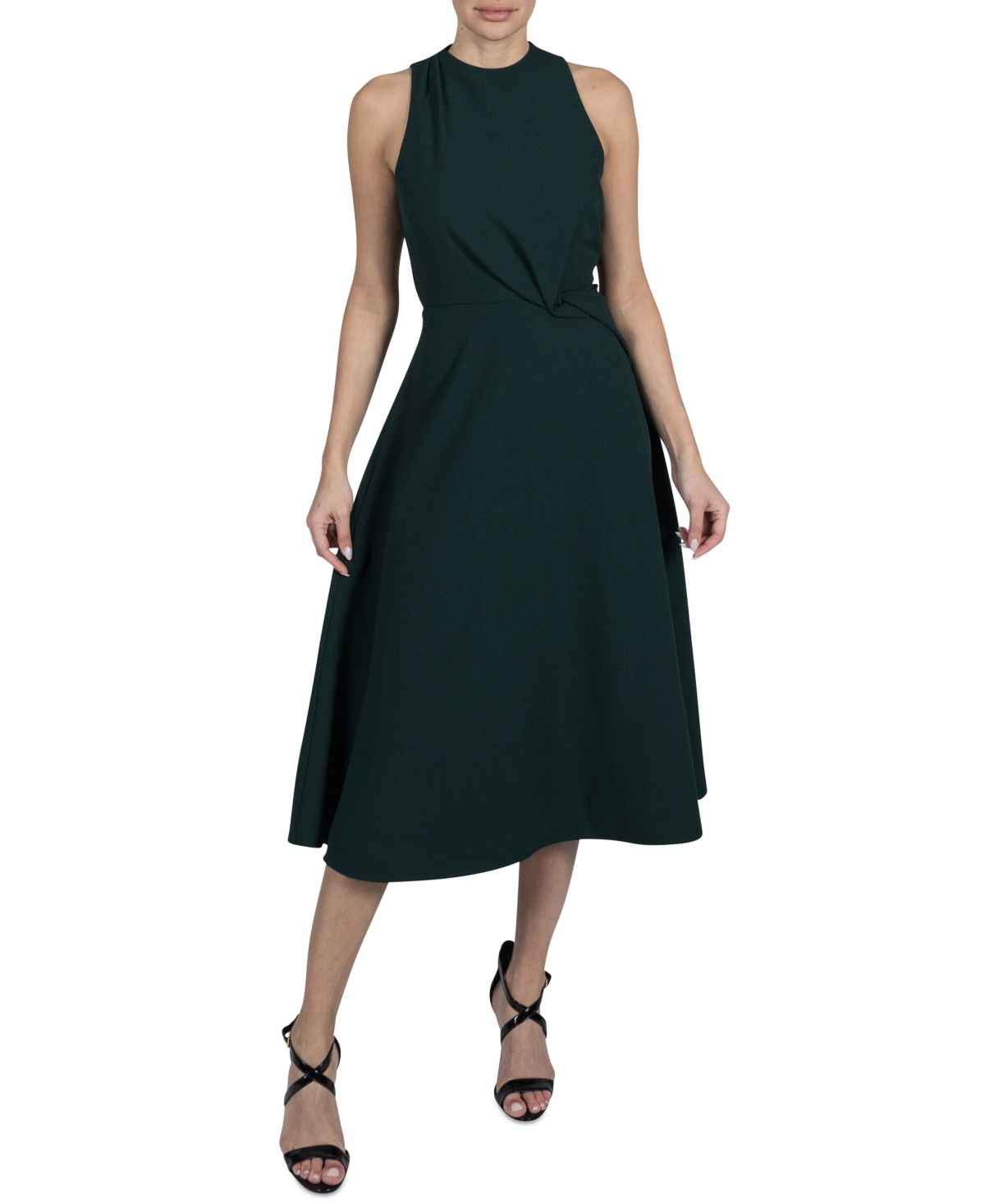 julia jordan Women’s Sleeveless High-Neck A-Line Dress – Hunter julia jordan Women’s Sleeveless High-Neck A-Line Dress – Hunter