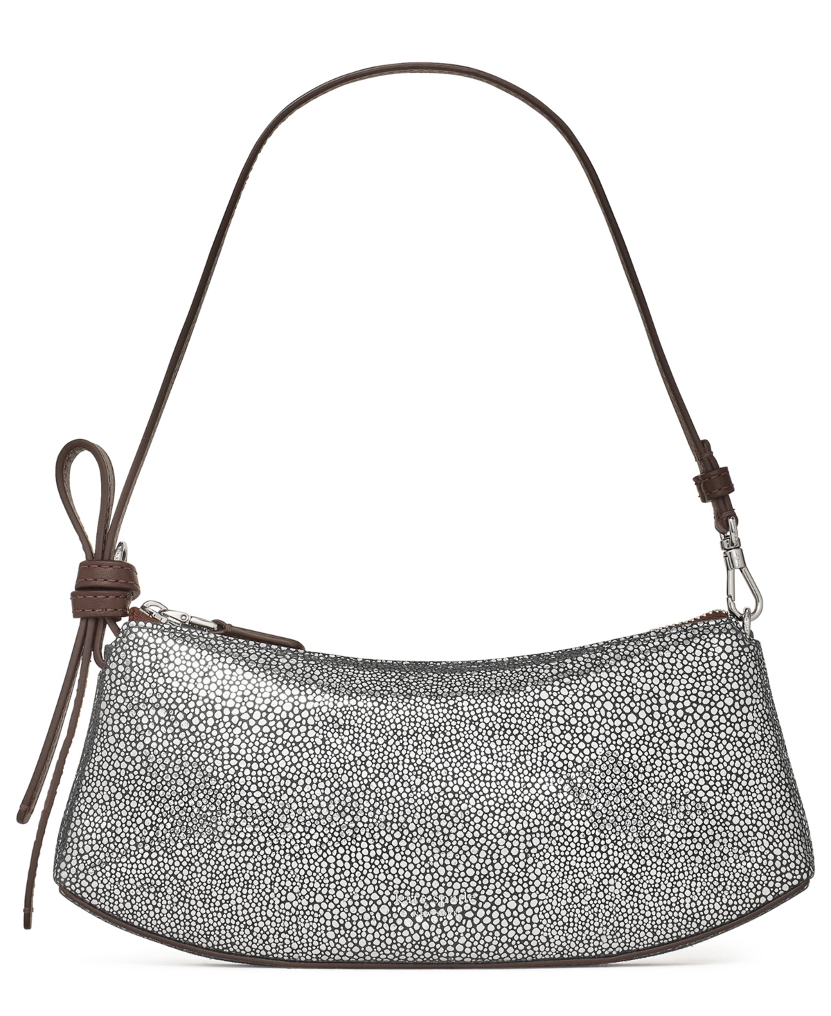 kate spade new york Loop Metallic Dot Printed Small Pochette Handbag – Hot Fudge Metallic