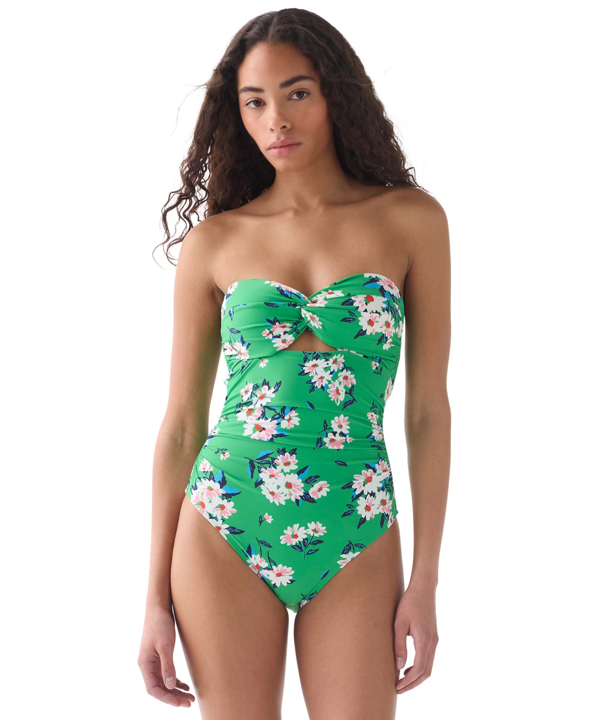 kate spade new york Women’s Bandeau Neck One-Piece Swimsuit – Parrot Green kate spade new york Women’s Bandeau Neck One-Piece Swimsuit – Parrot Green