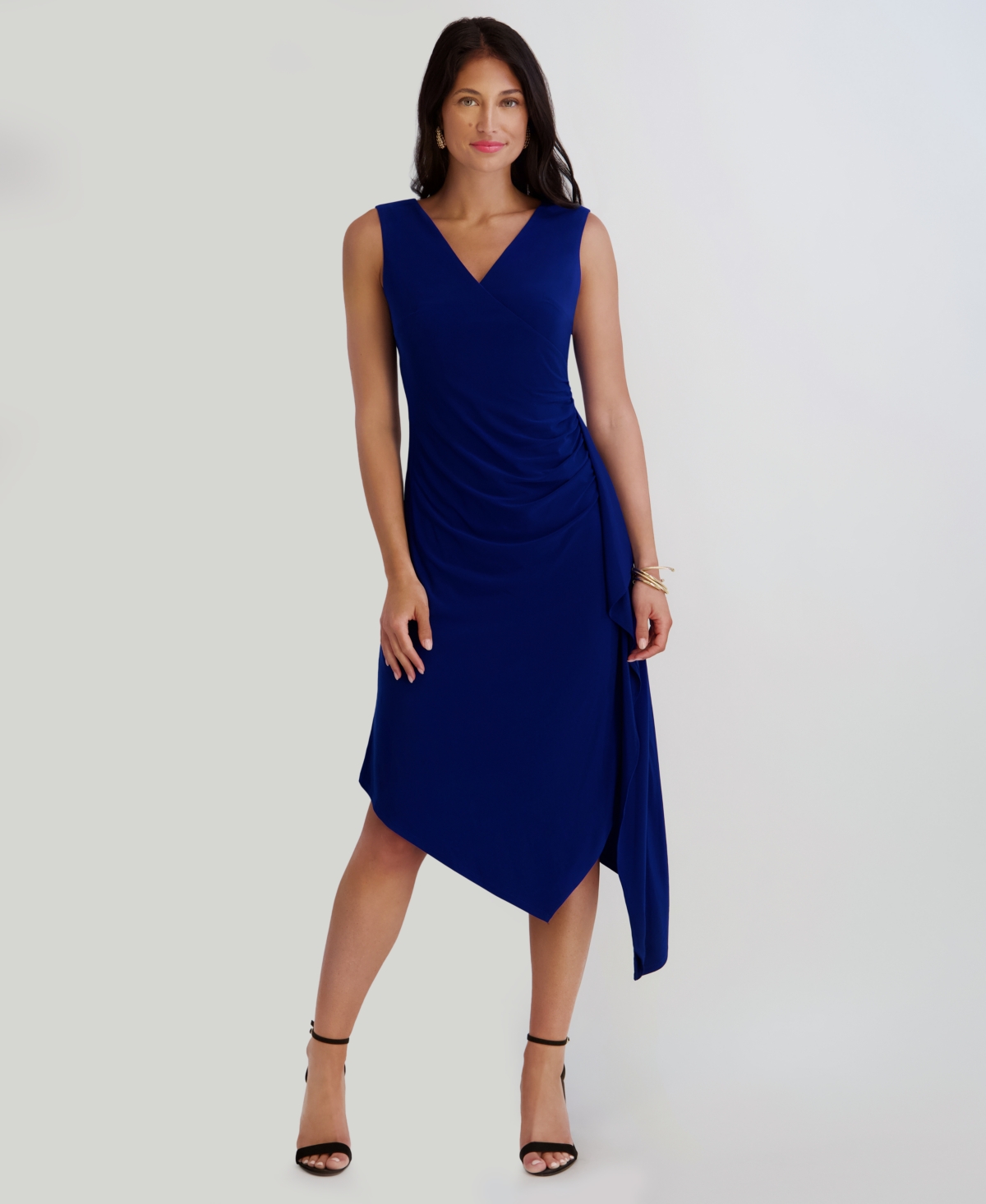 kensie Women’s Asymmetrical Midi Dress – Cobalt kensie Women’s Asymmetrical Midi Dress – Cobalt