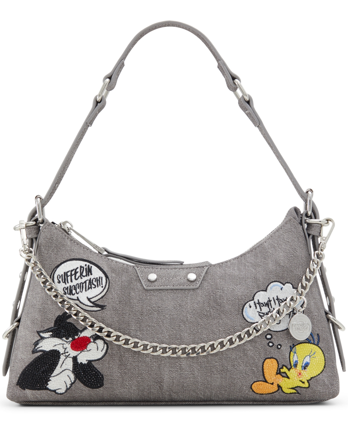 Aldo Looney Tunes Textile Medium Shoulder Bag – Grey Aldo Looney Tunes Textile Medium Shoulder Bag – Grey