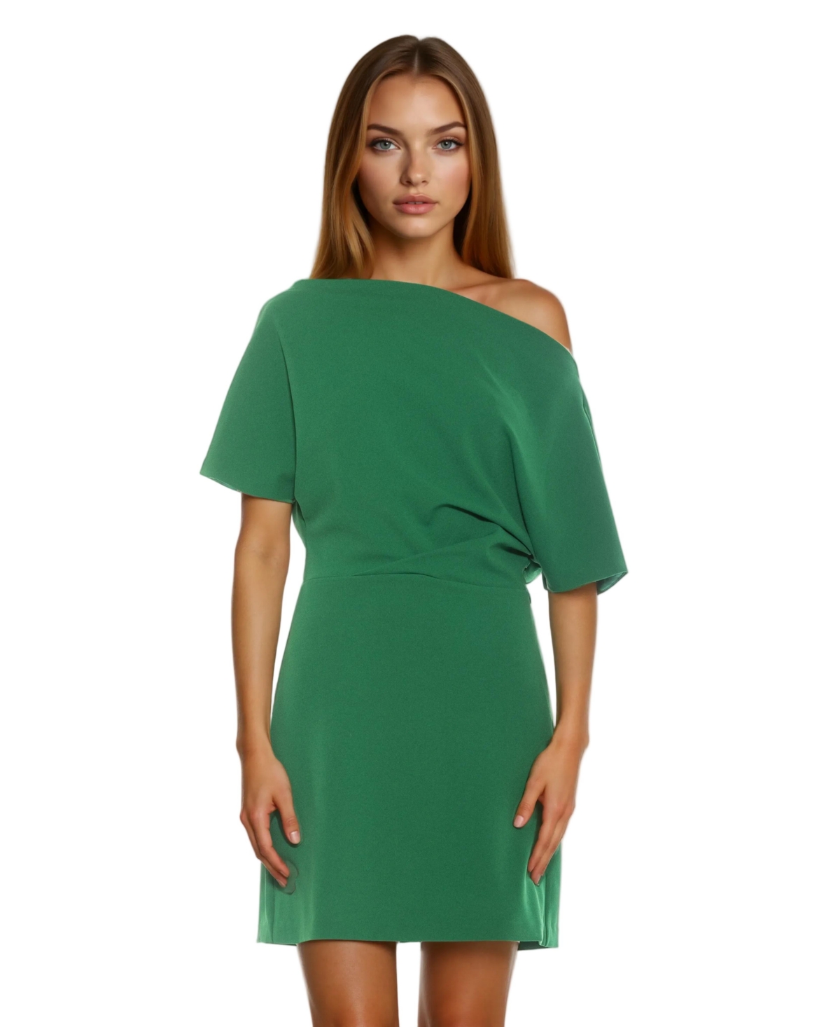 Alexia Admor Women’s Suri Draped One Shoulder Mini Dress – Green Alexia Admor Women’s Suri Draped One Shoulder Mini Dress – Green