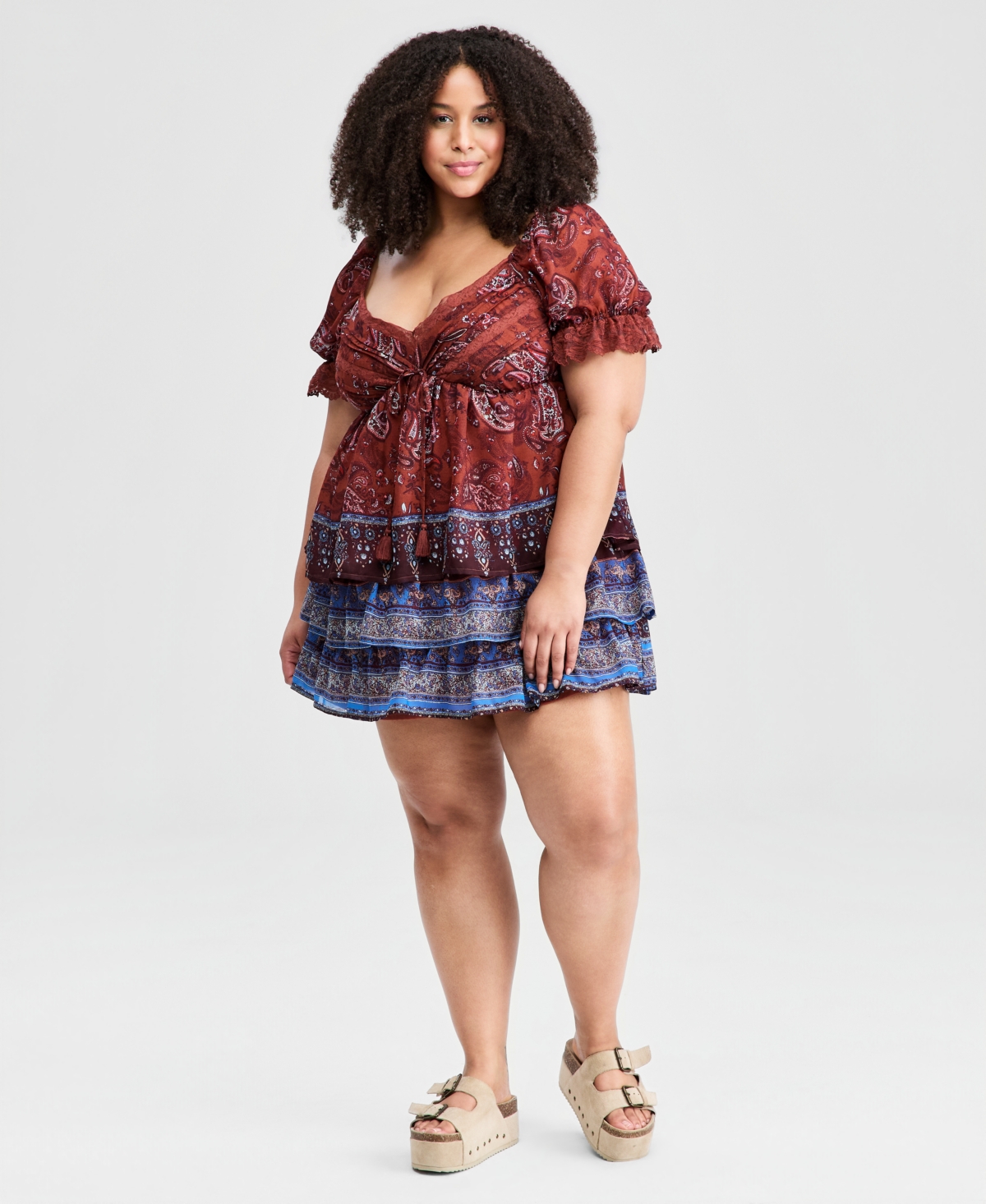 And Now This Trendy Plus Size Paisley Tiered Mini Skirt, Macy’s Exclusive – Marcella Paisley And Now This Trendy Plus Size Paisley Tiered Mini Skirt, Macy’s Exclusive – Marcella Paisley