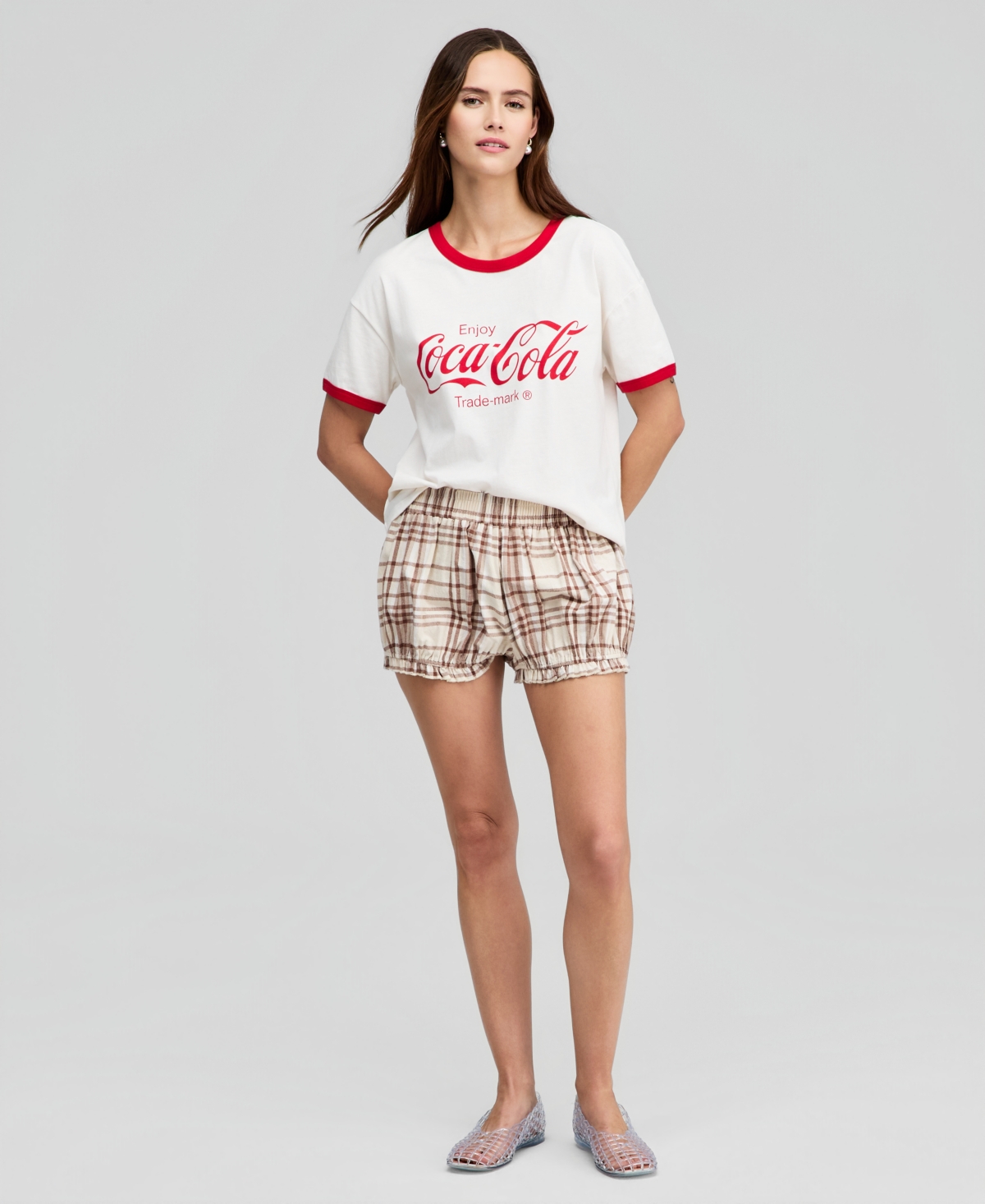 And Now This Women’s Cotton Plaid Pull-On Bubble Shorts, Macy’s – Brown Plaid And Now This Women’s Cotton Plaid Pull-On Bubble Shorts, Macy’s – Brown Plaid