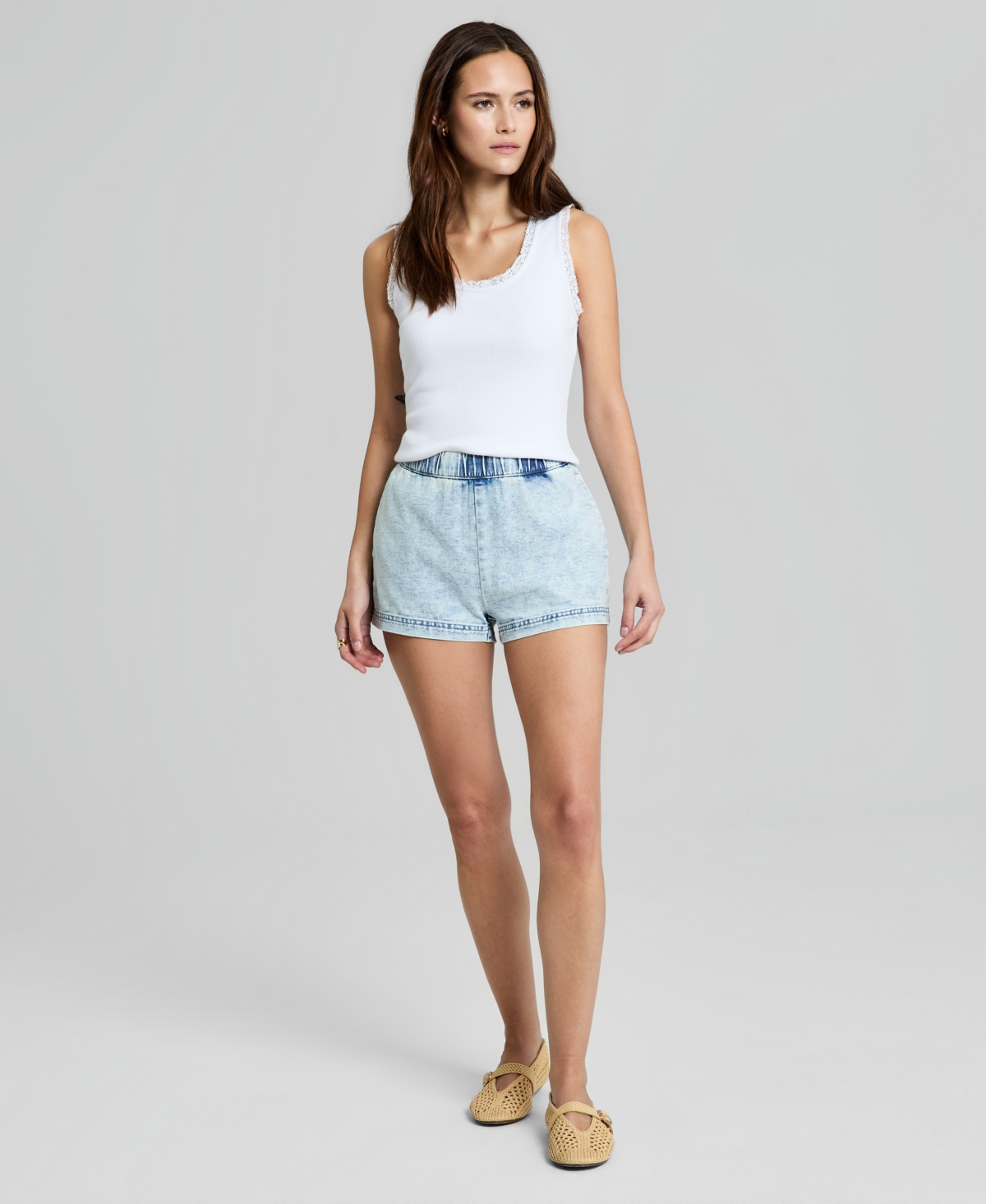 And Now This Women’s Denim High Rise Pull-On Shorts, Macy’s Exclusive – Acid Wash And Now This Women’s Denim High Rise Pull-On Shorts, Macy’s Exclusive – Acid Wash