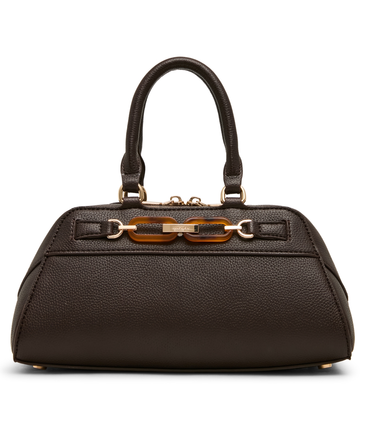 Anne Klein Tortoise Small Satchel Handbag – Black Anne Klein Tortoise Small Satchel Handbag – Black