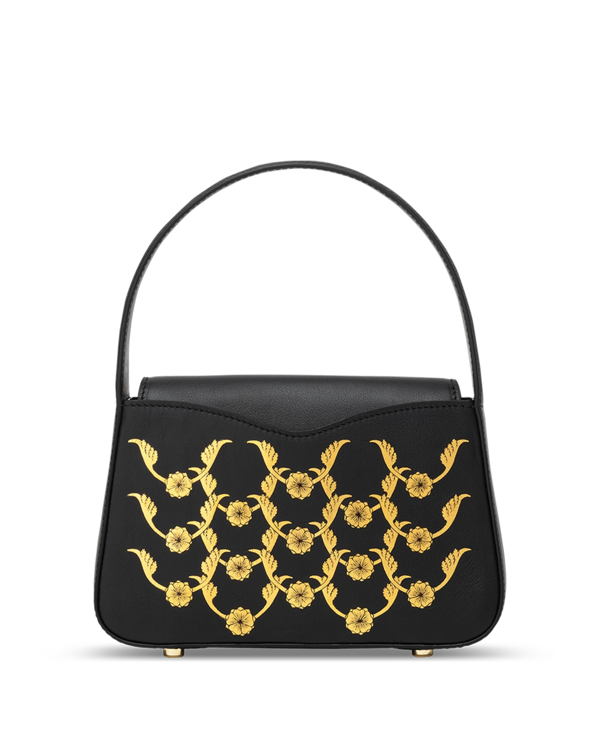 Aranyani Bella Italian Calf Leather Handbag – Obsidian