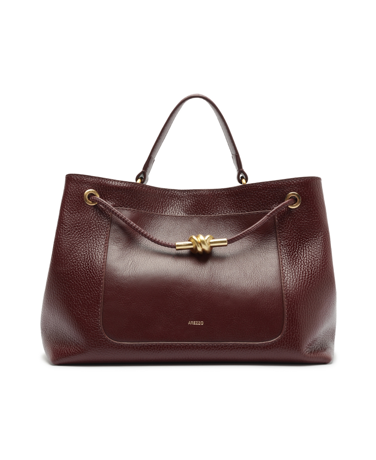 Arezzo Delphine Leather Small Shopping Handbag – Fresh Ruby Arezzo Delphine Leather Small Shopping Handbag – Fresh Ruby