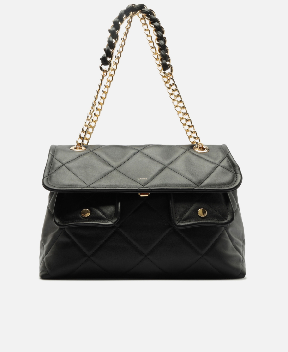 Arezzo Diana Large Leather Shoulder Handbag – Black Arezzo Diana Large Leather Shoulder Handbag – Black