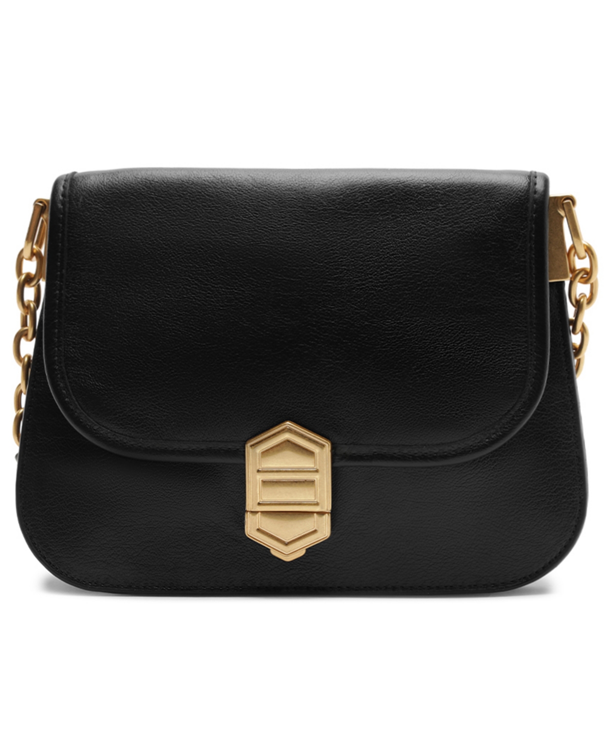 Arezzo Everly Leather Small Crossbody Handbag – Black