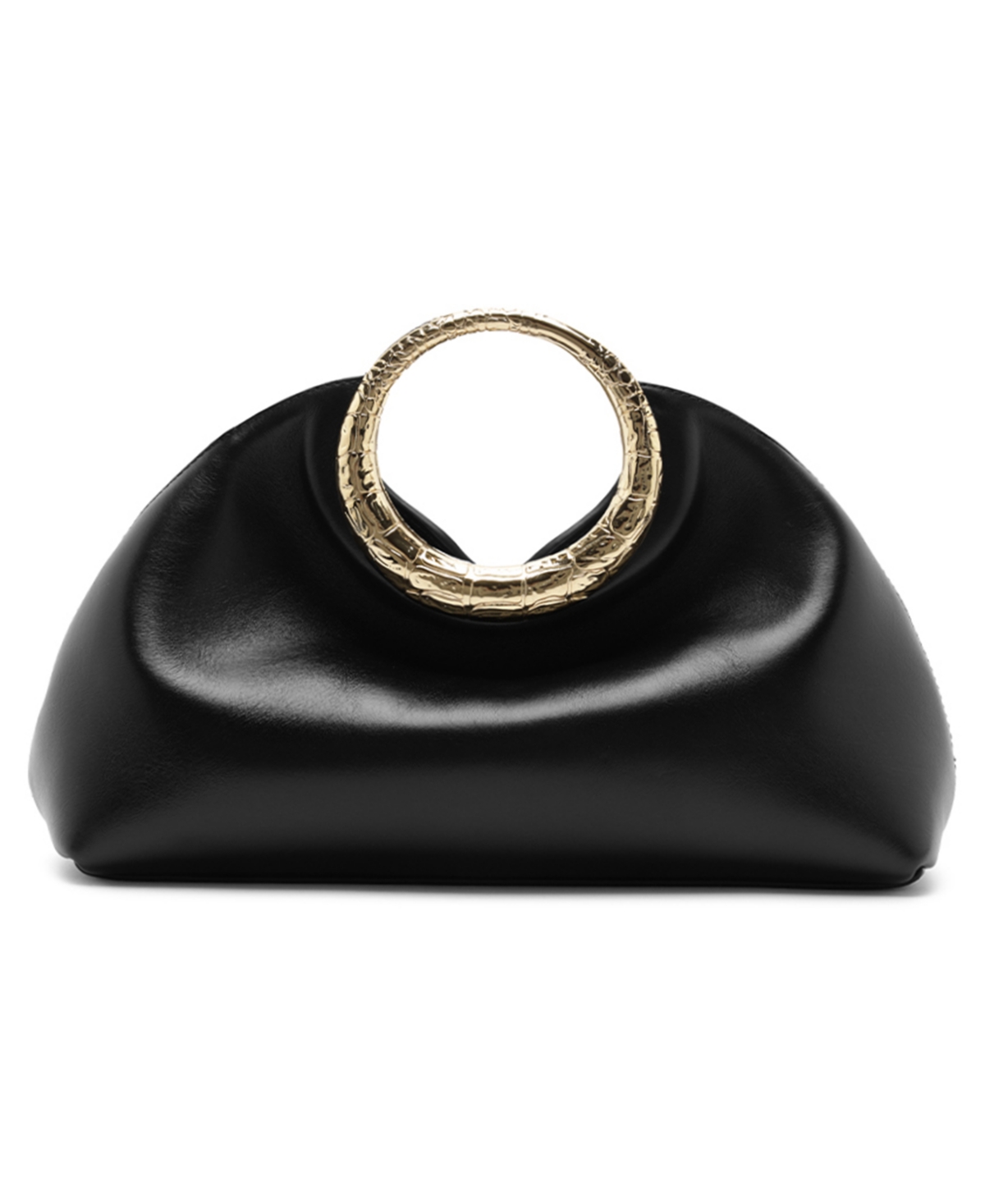 Arezzo Mia Leather Small Clutch Handbag – Black Arezzo Mia Leather Small Clutch Handbag – Black