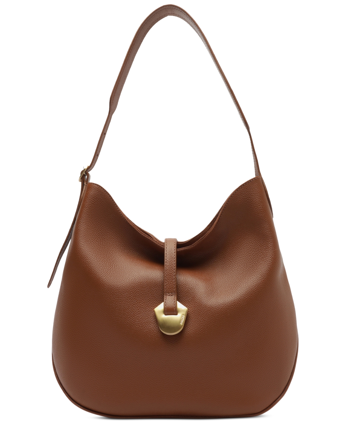 Arezzo Sabrina Large Leather Snap Button Hobo Handbag – Soul Natural Arezzo Sabrina Large Leather Snap Button Hobo Handbag – Soul Natural