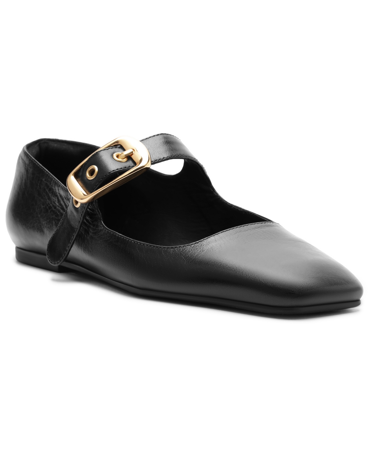 Arezzo Women’s Elena Square Toe Ballet Shoes – Black Arezzo Women’s Elena Square Toe Ballet Shoes – Black