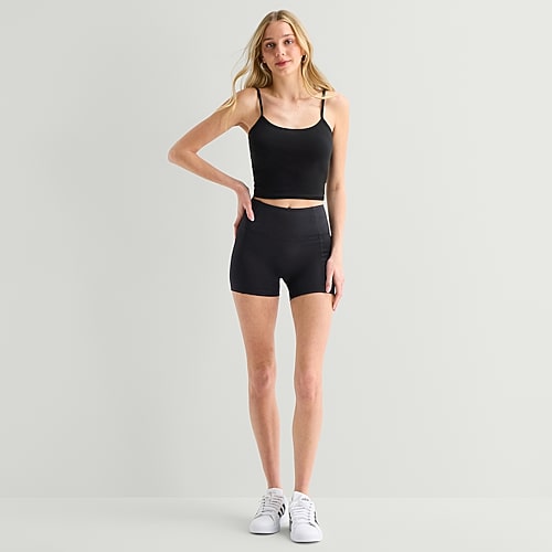 Arizona Womens 4″ High Rise Juniors Bike Short, X-small, Black Arizona Womens 4″ High Rise Juniors Bike Short, X-small, Black