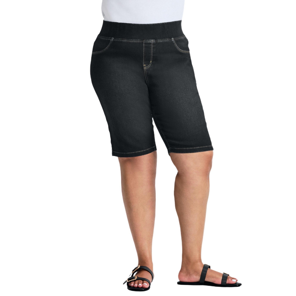 Avenue Women’s Butter Denim Pull On Short – Black Avenue Women’s Butter Denim Pull On Short – Black