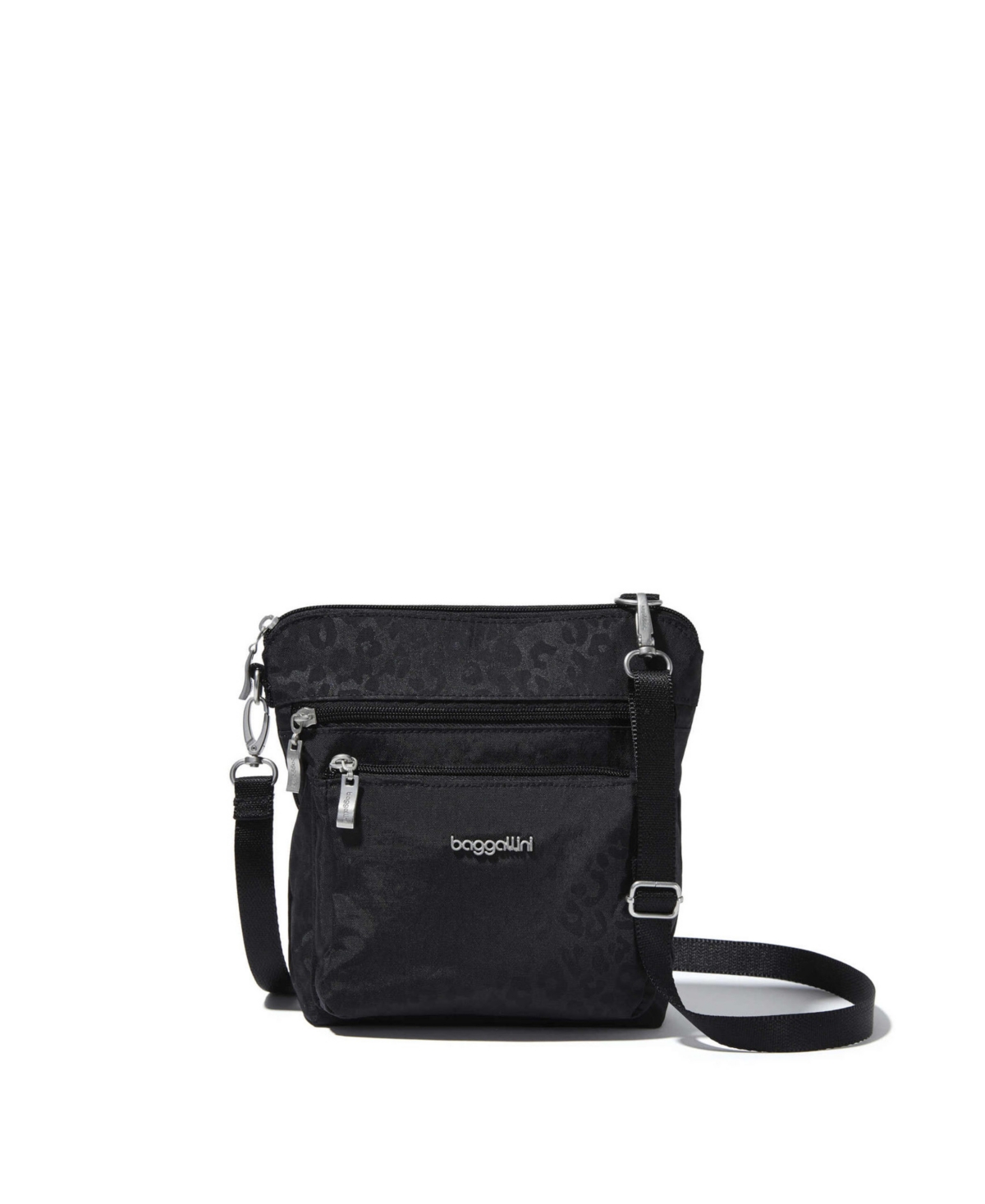 Baggallini Modern Pocket Adjustable Strap Crossbody Bag – Black Cheetah Emboss Baggallini Modern Pocket Adjustable Strap Crossbody Bag – Black Cheetah Emboss