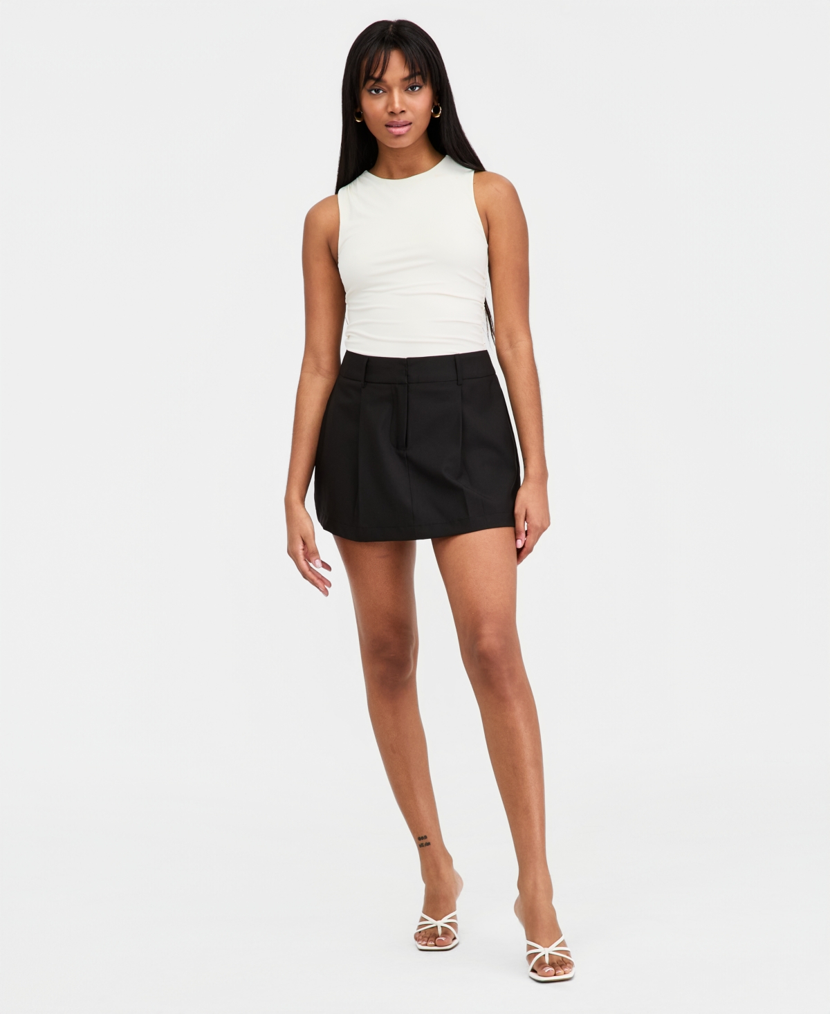 Bar Iii Women’s Pleated Suiting Mini Skort, Macy’s Exclusive – Black Bar Iii Women’s Pleated Suiting Mini Skort, Macy’s Exclusive – Black