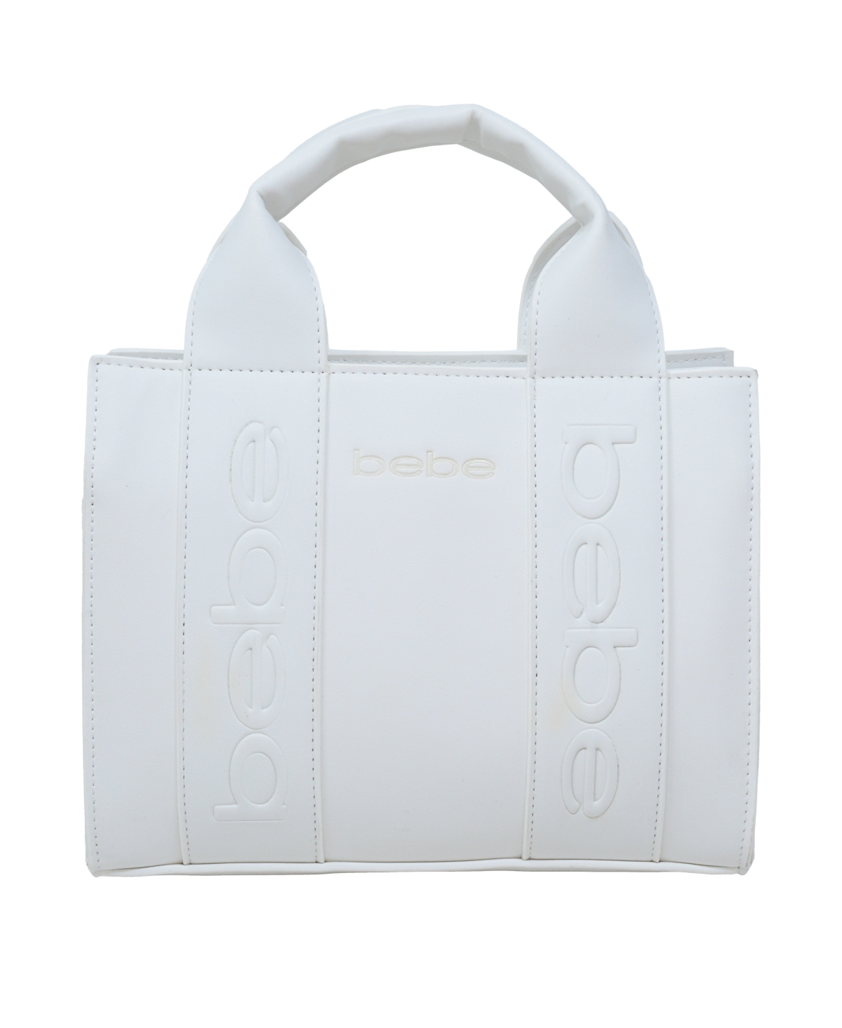 Bebe Hana Mini Satchel Crossbody Bag – White Bebe Hana Mini Satchel Crossbody Bag – White