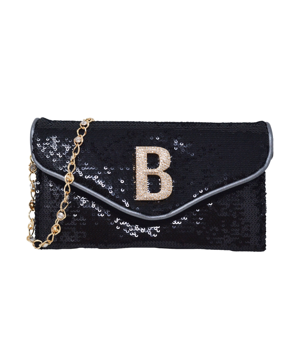 Bebe Miro Sequin Crossbody Clutch – Black Bebe Miro Sequin Crossbody Clutch – Black