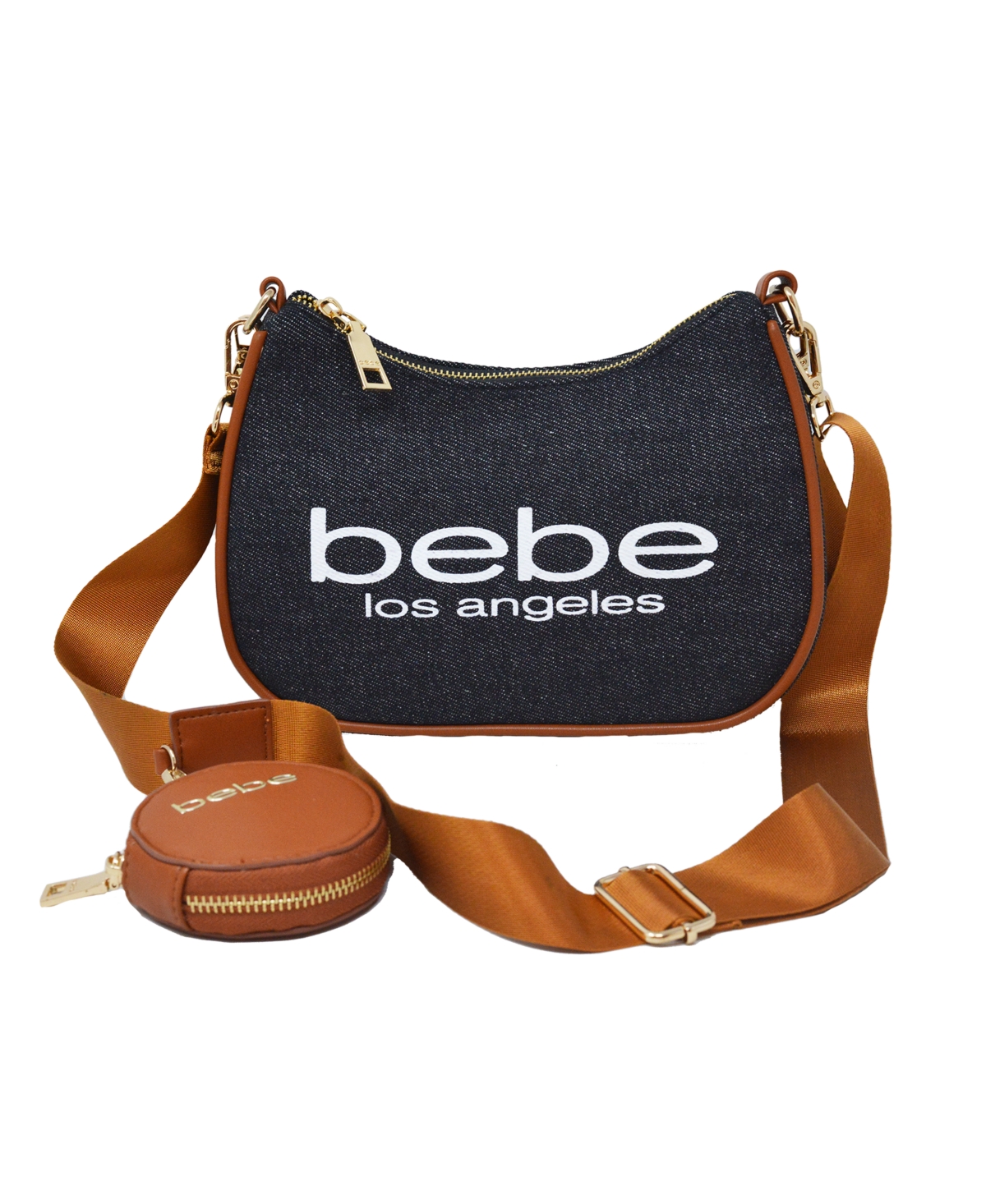 Bebe Rian Denim Crossbody with Coin Purse – Dark Denim