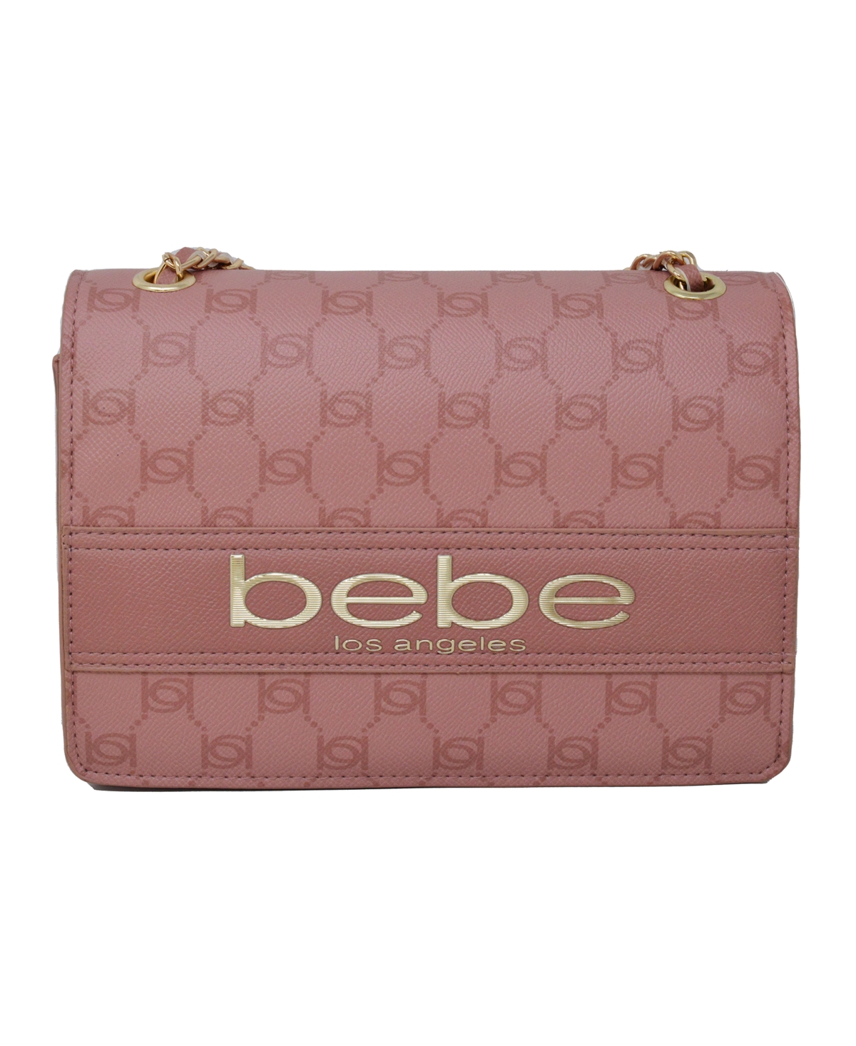 Bebe Serena Monogram Shoulder Bag – Dusty Rose Bebe Serena Monogram Shoulder Bag – Dusty Rose