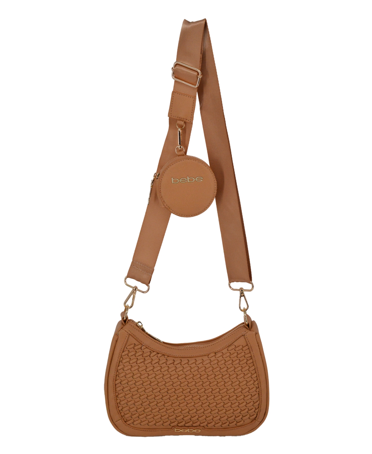 Bebe Women’s Katriel Small Crossbody Bag – Camel Bebe Women’s Katriel Small Crossbody Bag – Camel