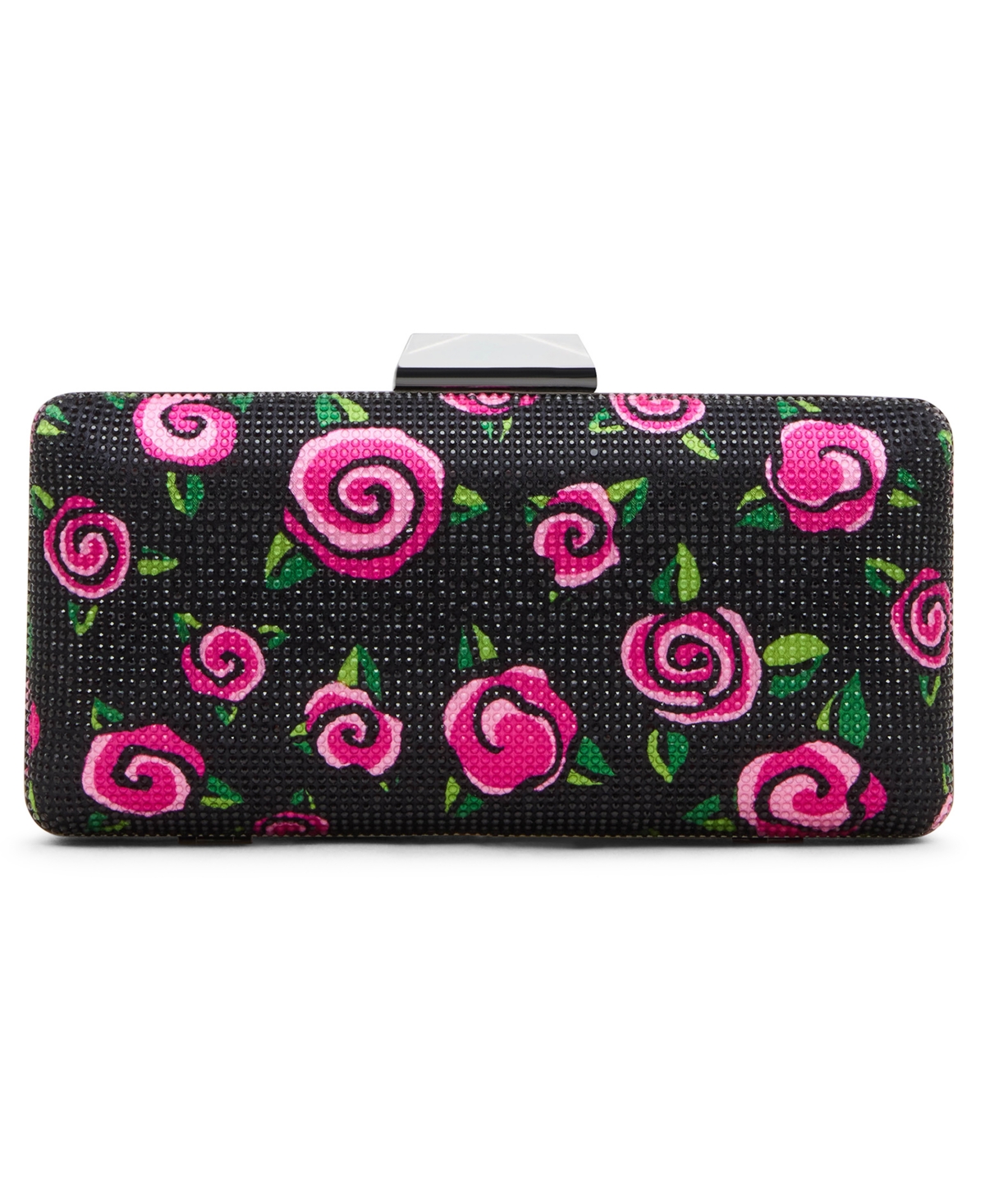 Betsey Johnson Lollipop Rose Small Clutch Handbag – Black/Rose Betsey Johnson Lollipop Rose Small Clutch Handbag – Black/Rose
