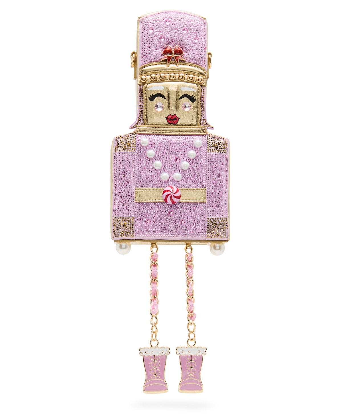 Betsey Johnson Nutcracker Medium Crossbody Handbag – Pink