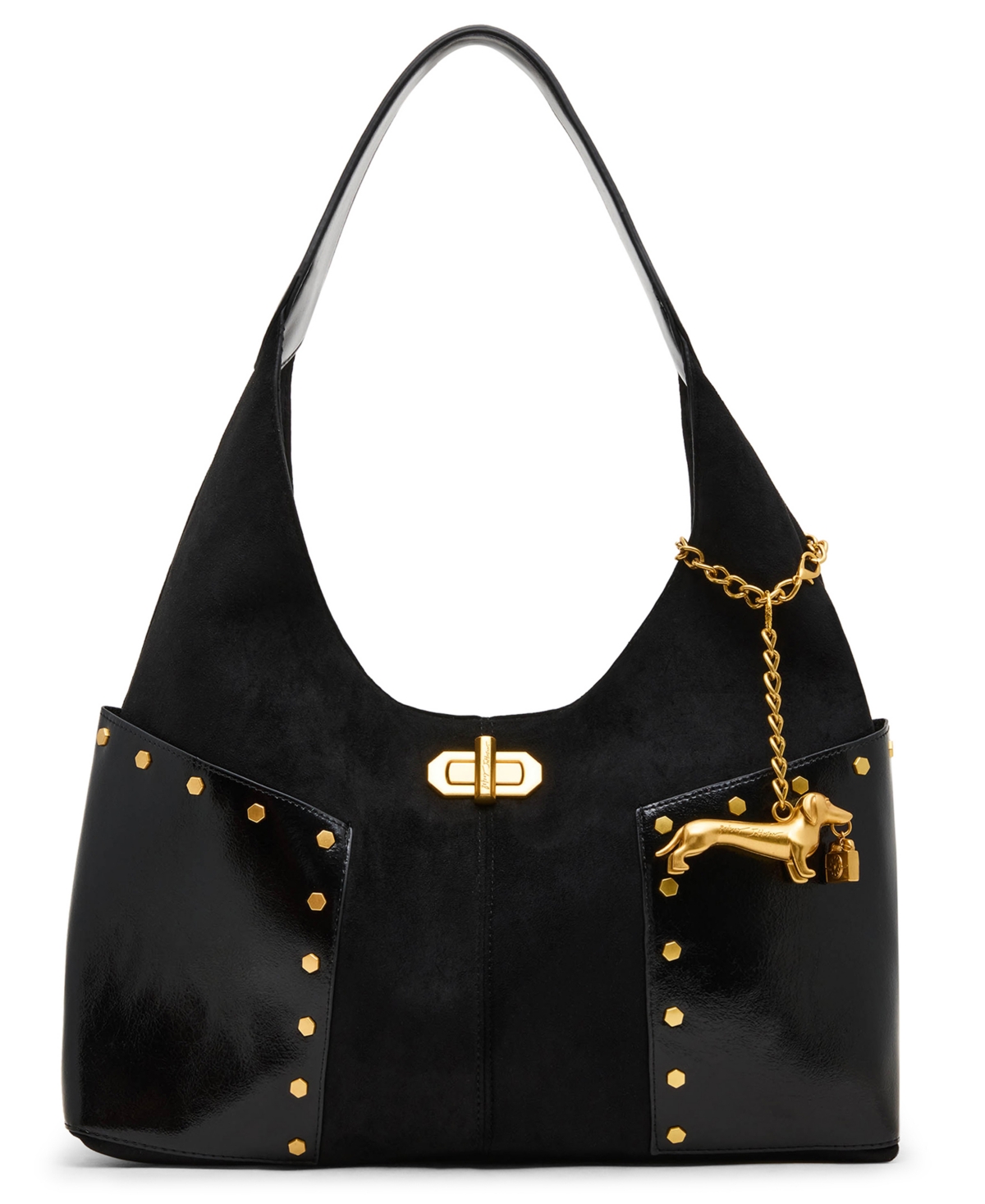 Betsey Johnson Side Pocket Large Hobo Handbag – Black Betsey Johnson Side Pocket Large Hobo Handbag – Black