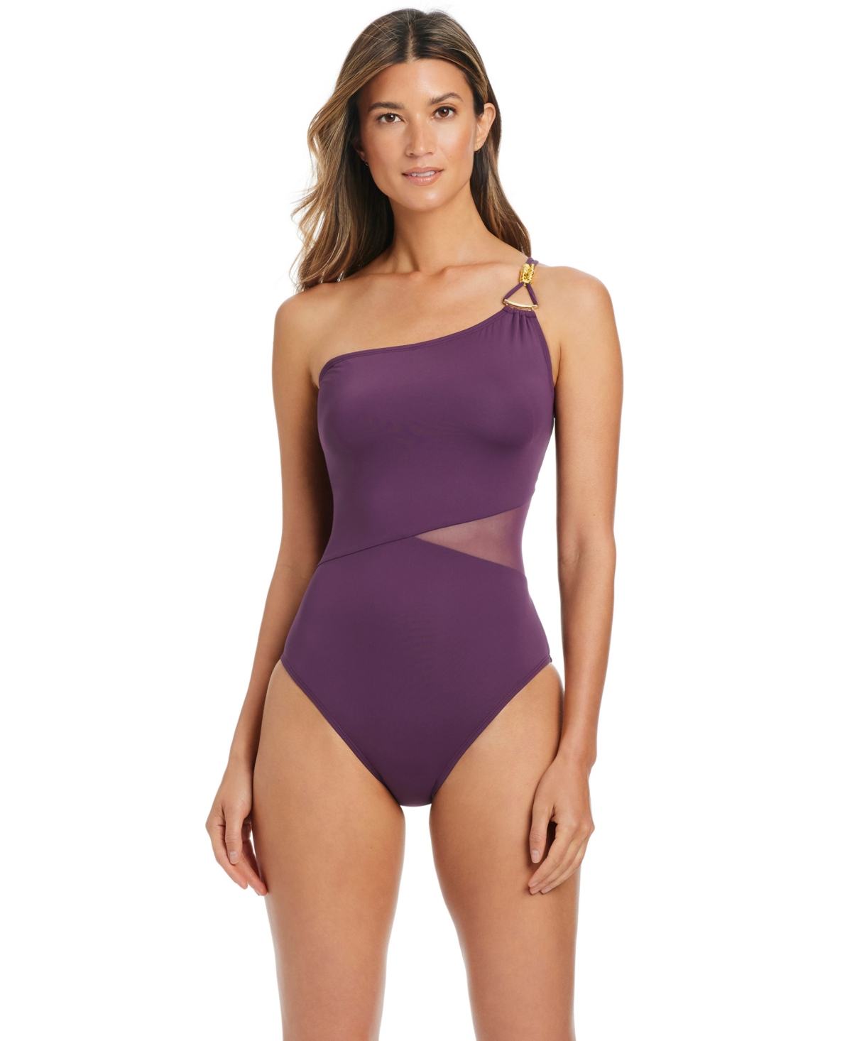 Bleu by Rod Beattie Women’s One-Shoulder One-Piece Swimsuit – Grenache Bleu by Rod Beattie Women’s One-Shoulder One-Piece Swimsuit – Grenache