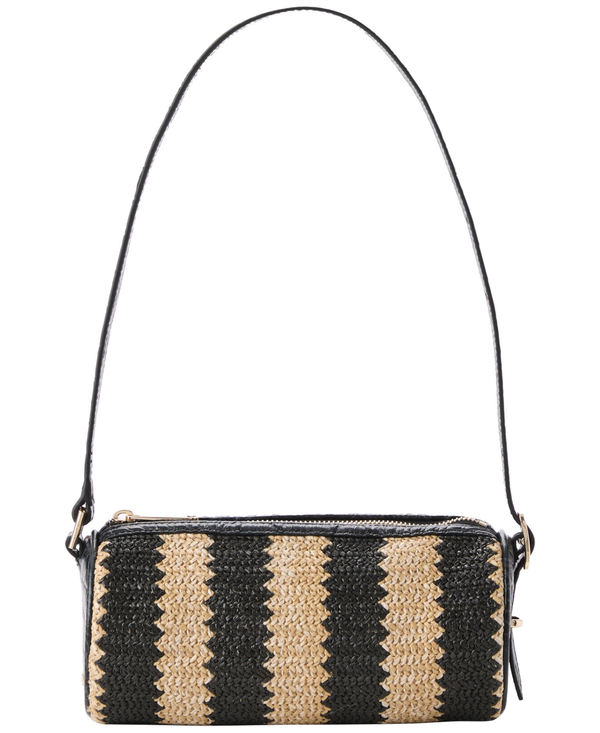 Brahmin Billie Barrel-Style Leather Shoulder Bag – Black Brahmin Billie Barrel-Style Leather Shoulder Bag – Black