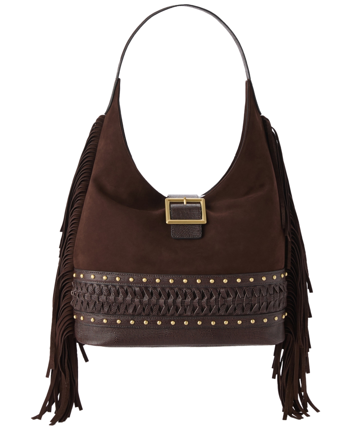 Brahmin Gwynne Bohemian Large Leather Shoulder Handbag – Chocolate