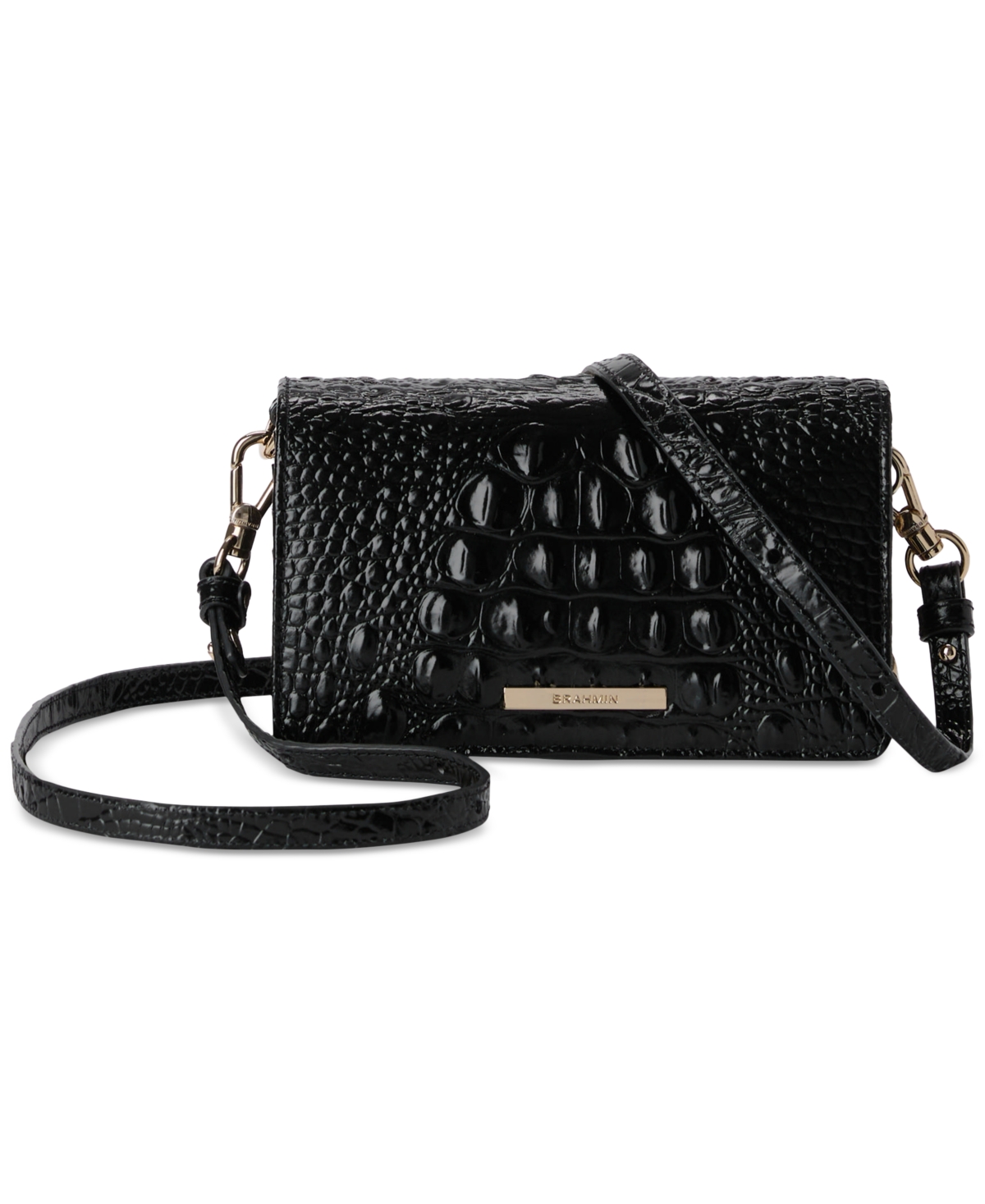 Brahmin Mini Minuette Crossbody Bag – Black Brahmin Mini Minuette Crossbody Bag – Black