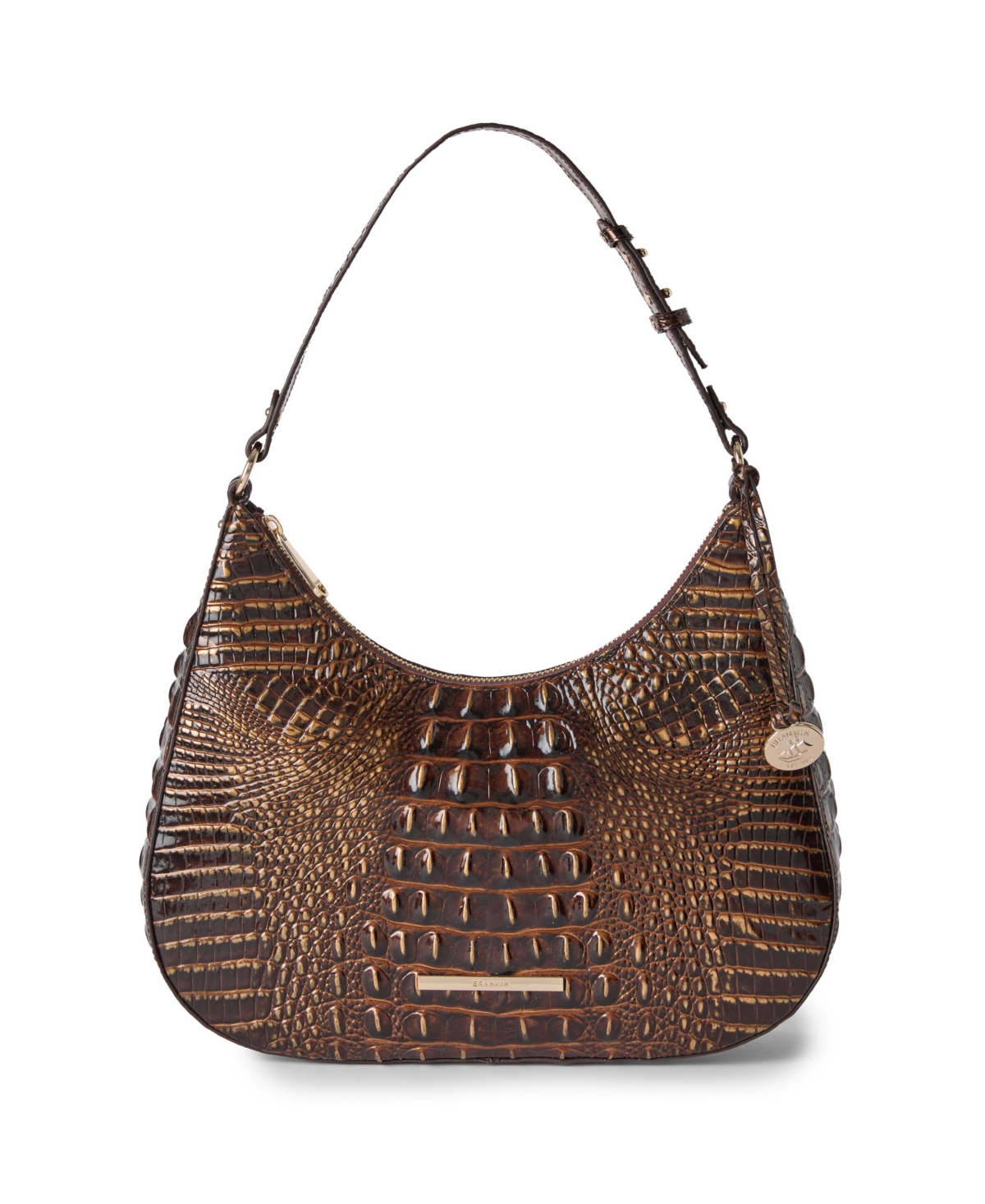 Brahmin Stephie Melbourne Medium Leather Shoulder Handbag – Chocolate
