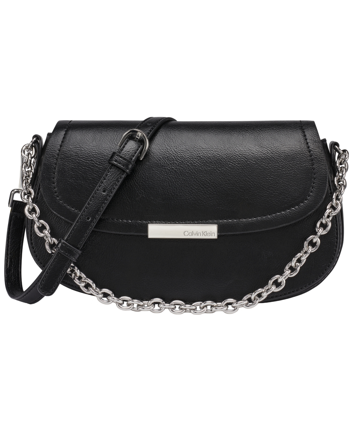 Calvin Klein Azalea Small Crossbody Handbag – Black/Silver Calvin Klein Azalea Small Crossbody Handbag – Black/Silver