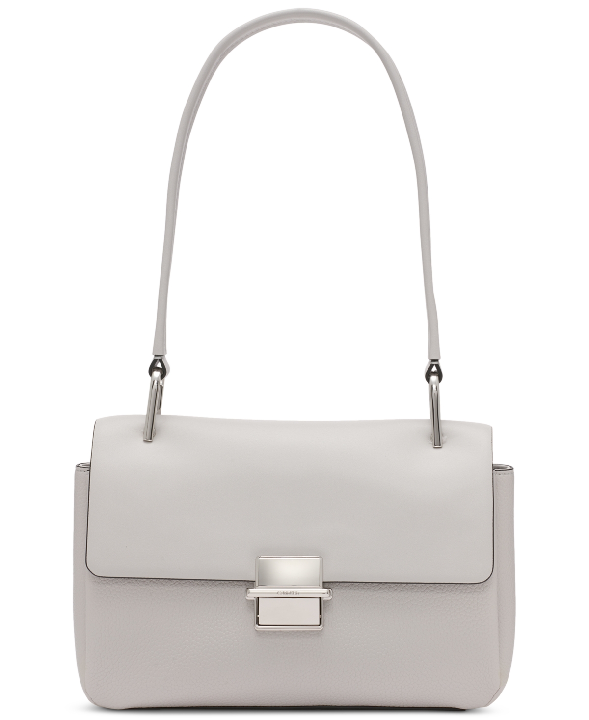 Calvin Klein Clove Push-Lock Shoulder Bag – Dove Grey