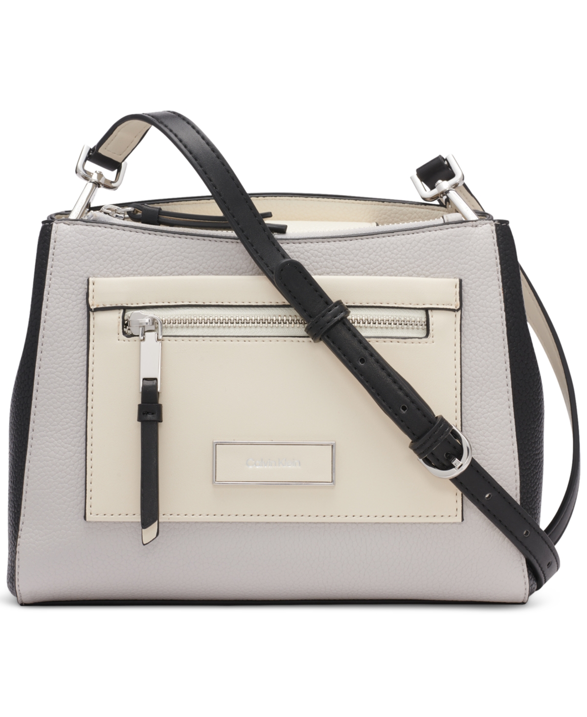Calvin Klein Hadley Adjustable Crossbody – Dove/black/white Calvin Klein Hadley Adjustable Crossbody – Dove/black/white