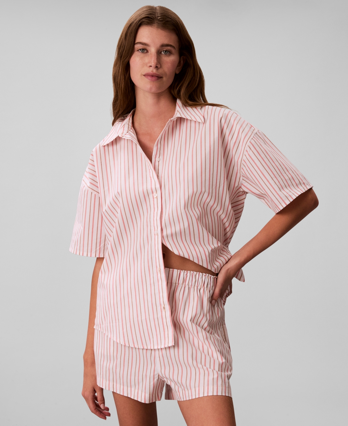 Calvin Klein Women’s Striped Pull-On Shorts – Aurora Stripe Calvin Klein Women’s Striped Pull-On Shorts – Aurora Stripe